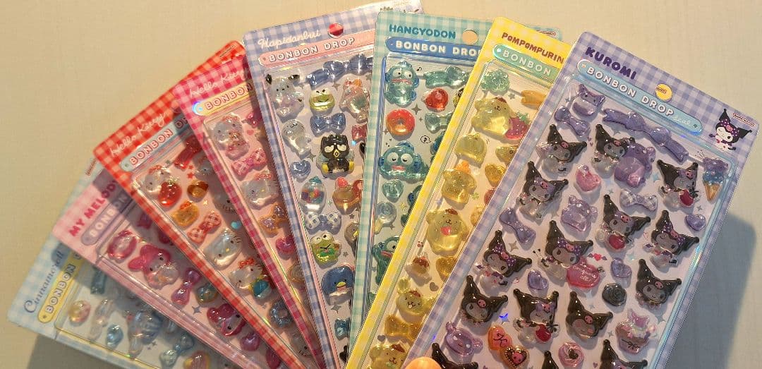 【国内正規品】ボンボンドロップシール サンリオ 第2弾 全8種コンプリートset