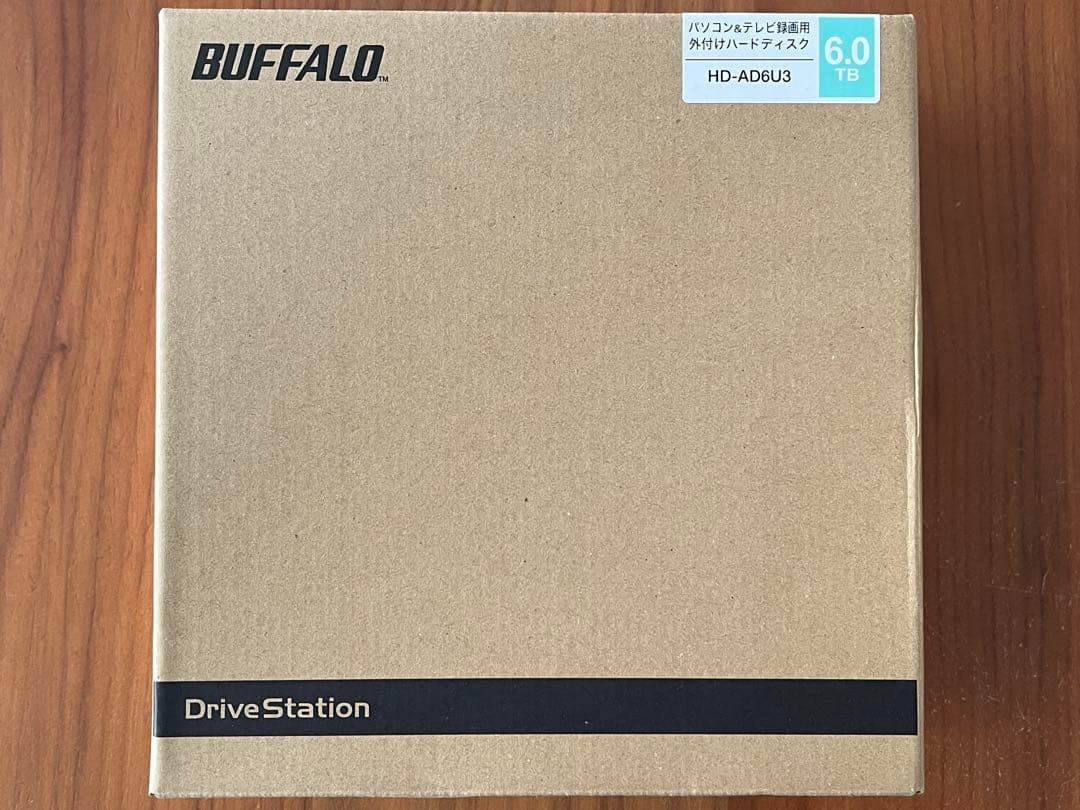 【未使用】BUFFALO 外付けHDD HD-AD6U3 6.0TB