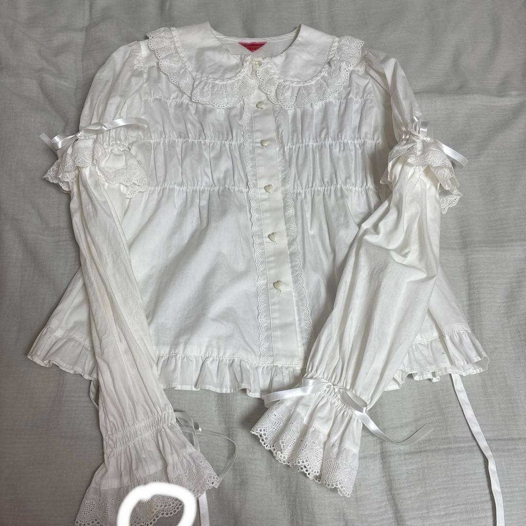 BABY袖取り外しベビードールブラウス - メルカリ