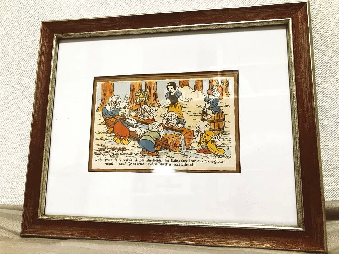 白雪姫と七人のこびと｜ディズニー アンティーク・リトグラフ 絵画コレクション
