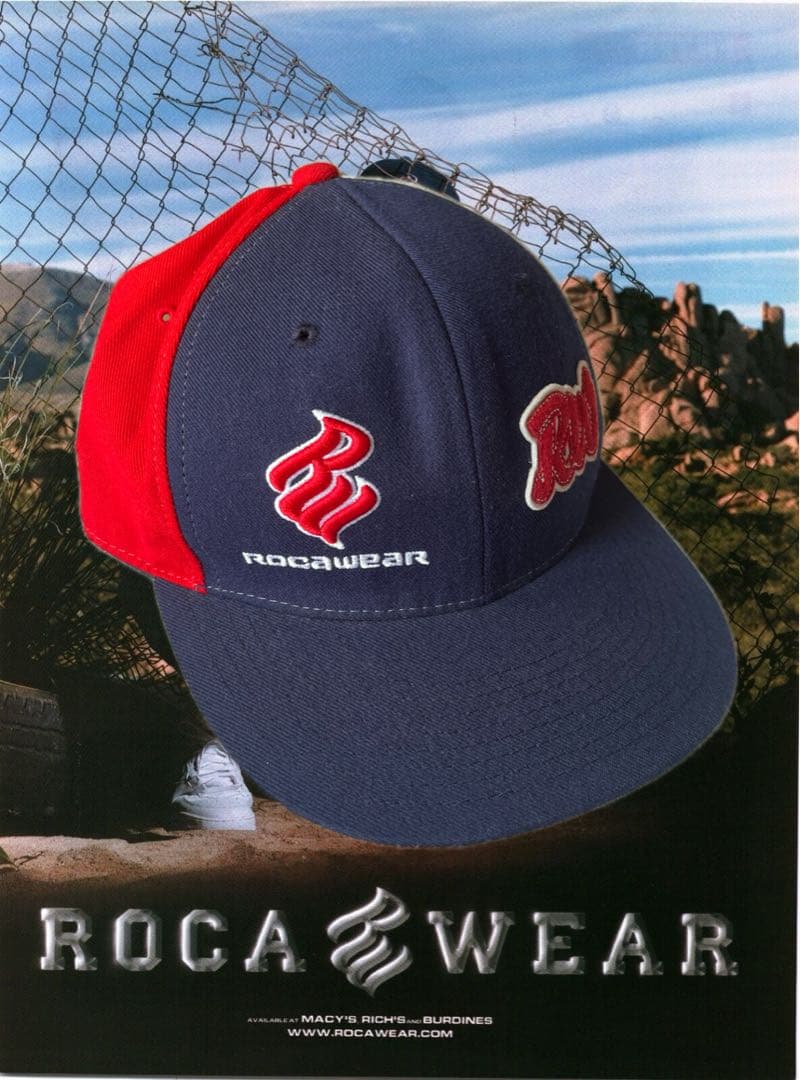 希少 90's rocawear クレイジーパターン キャップ b-boy