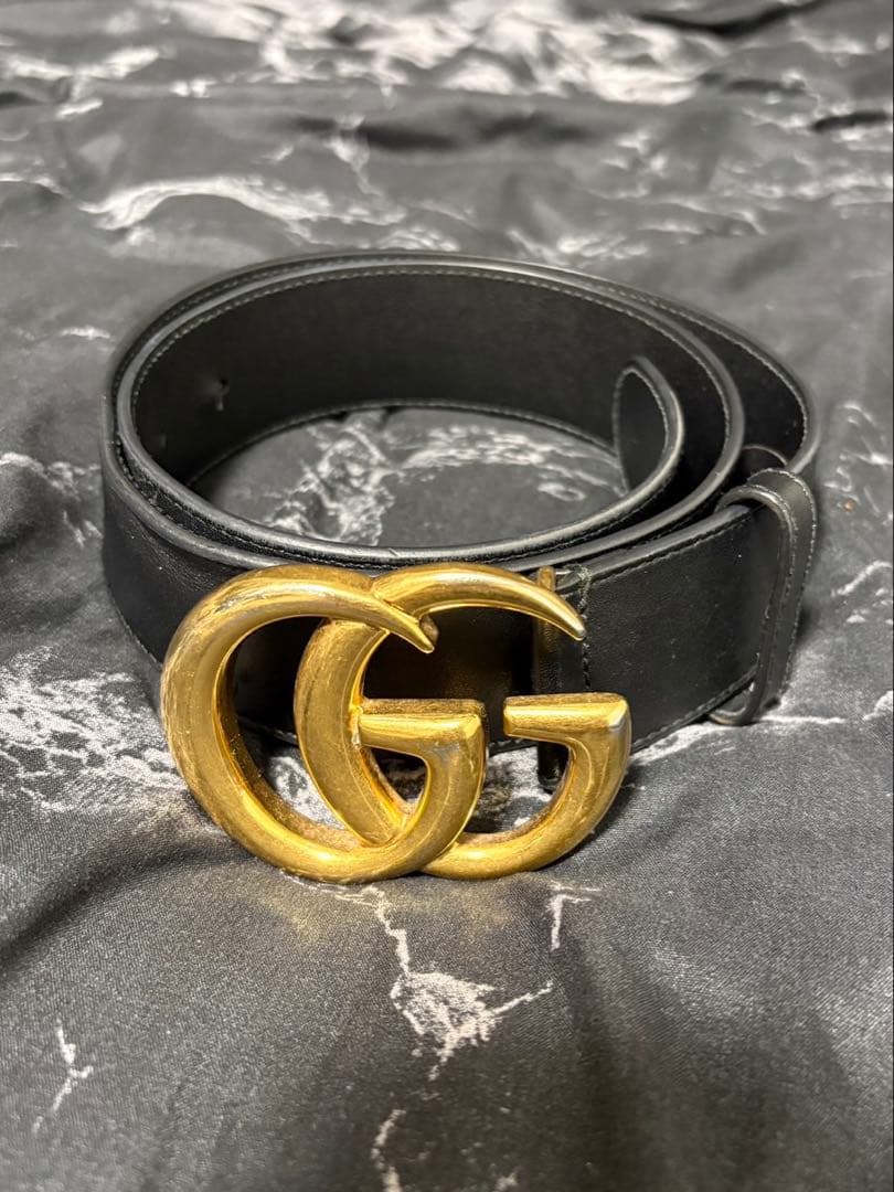 GUCCI GG バックル ベルト レザー
