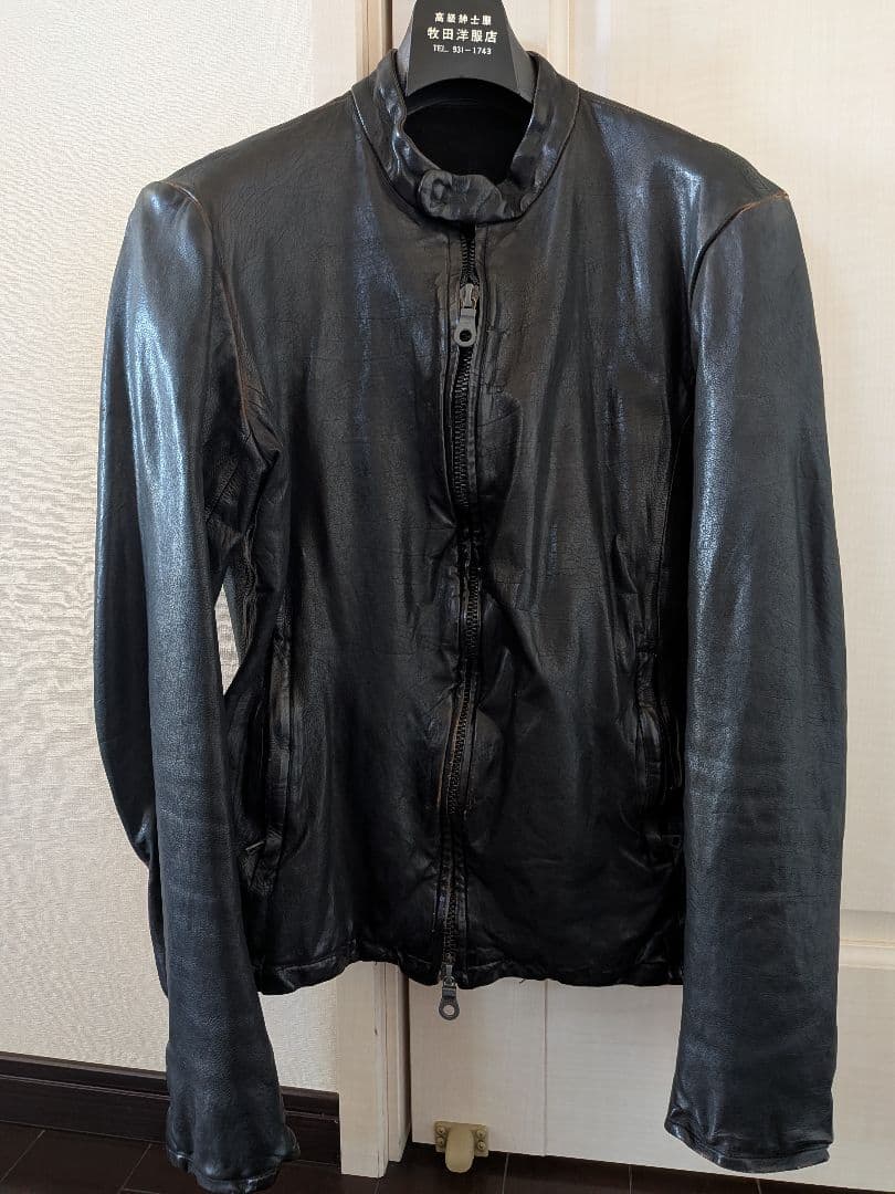 バックラッシュ　イサムカタヤマ　シングルライダース　カーフ　サイズS