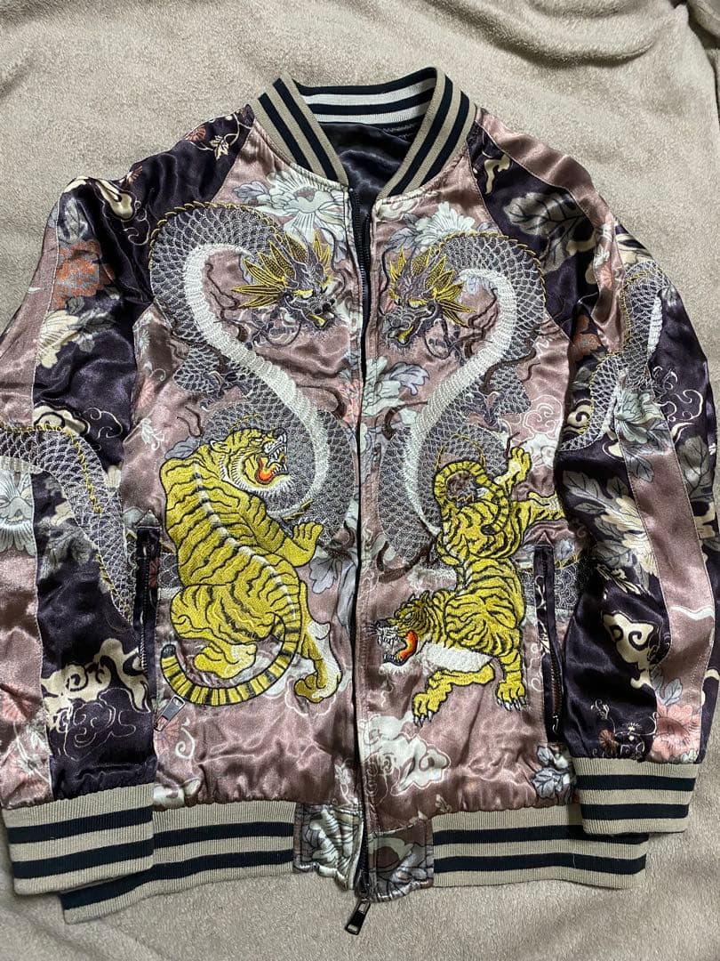 y2k 龍虎２面用 レーヨン 日本限定 unisex vintage 美品