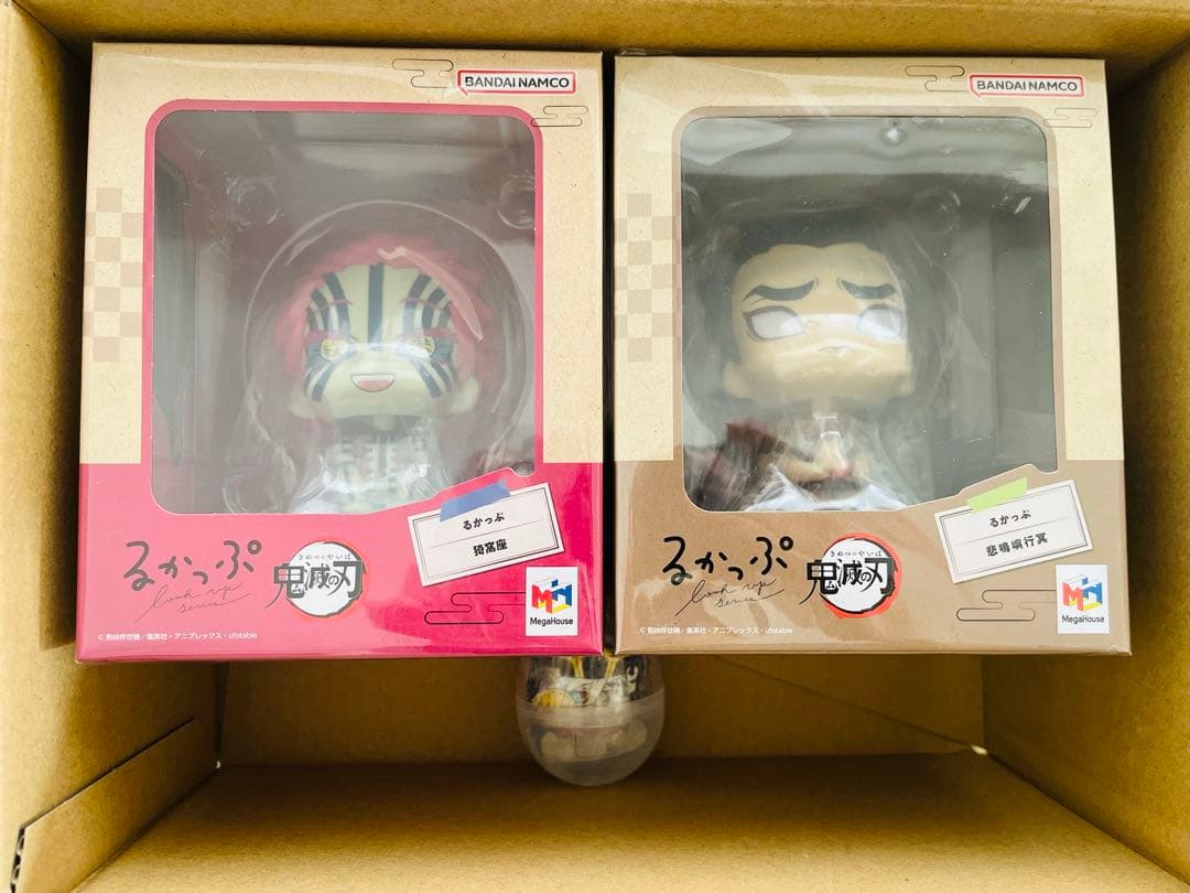 【新品未開封】鬼滅の刃 るかっぷ 猗窩座・悲鳴嶼行冥 2点セット＋童磨ガチャ付き