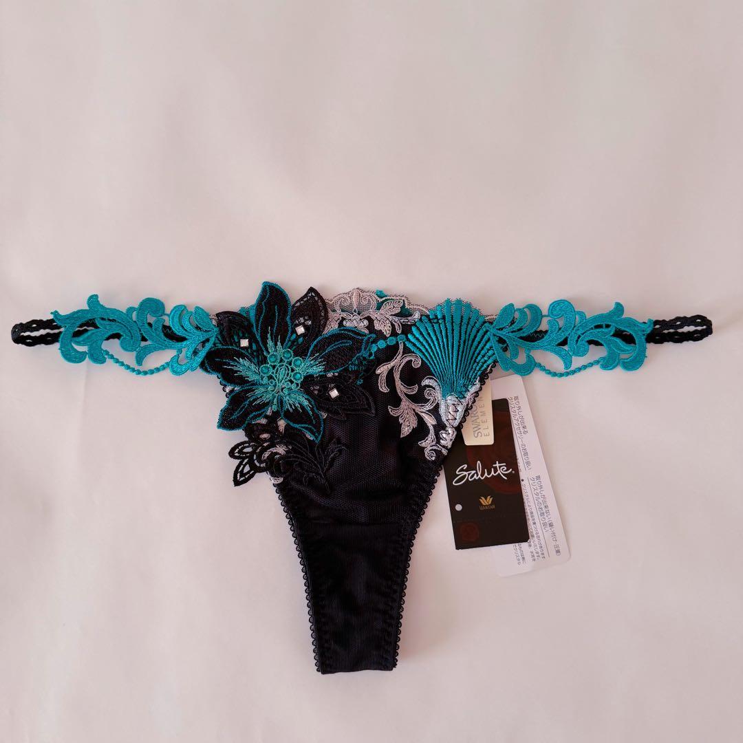 【レアタグ付き】ワコールサルート深海の宮殿 24g Tバックショーツ M BL