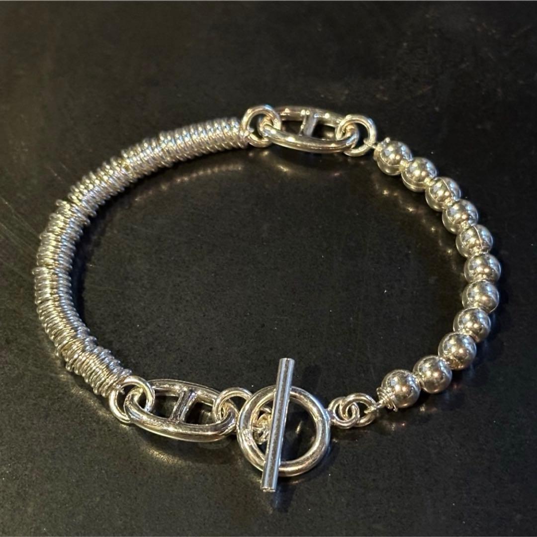 アクセサリー SILVER925 ANCHOR DOUBLE CHAIN BRACELET