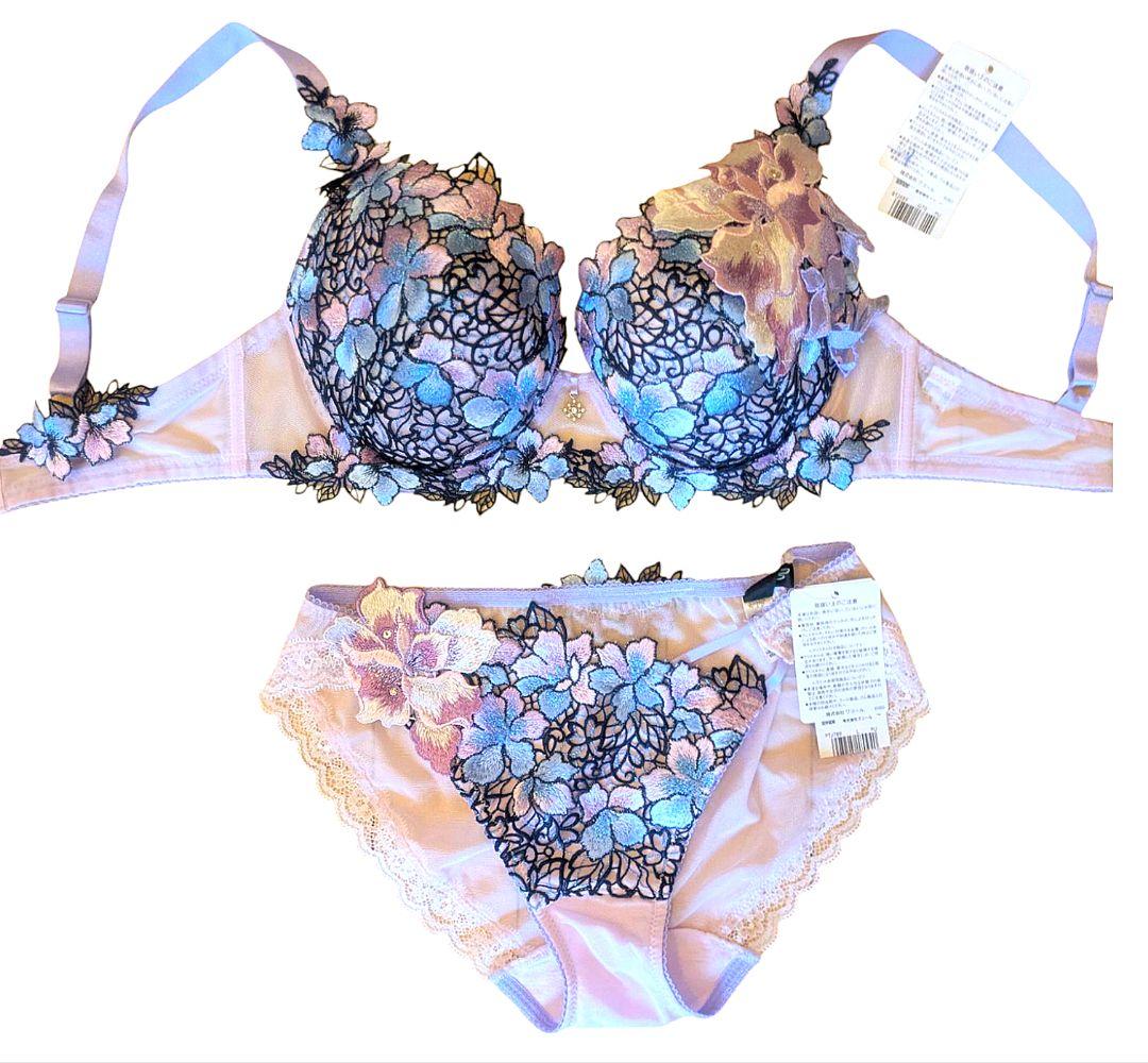 サルート花柄刺繍ブラジャーショーツセットG70 ショーツL サルート 花柄刺繍 ブラジャーショーツセット - メルカリ