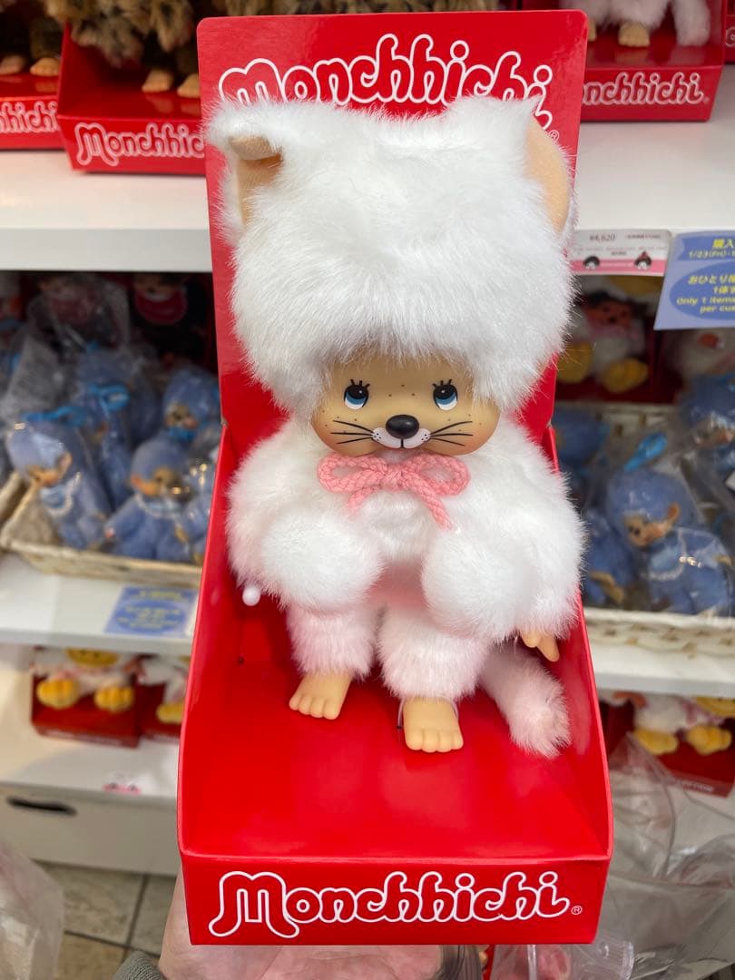 海外限定】モンチッチ 白い猫 ホワイトキャット