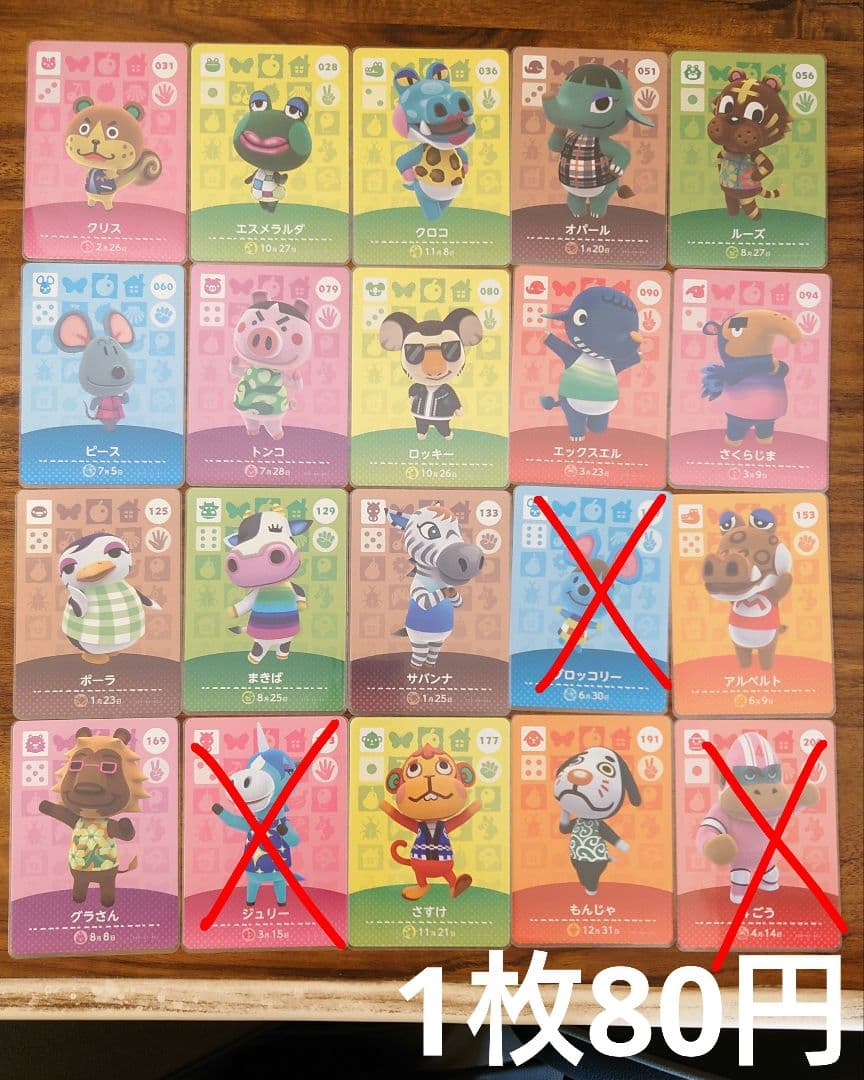 1枚100円【同梱・複数枚専用】どうぶつの森 amiibo