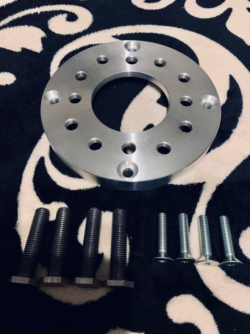 ズーマー　リアハブ変換スペーサー　ハブボルト仕様　マルチPCD 太足化