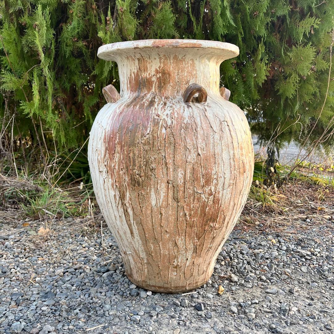 大型花瓶　ホワイト　65cm 花瓶 大きい 陶器 白 壺型 空木 M 直径27cm おしゃれ フラワーベース