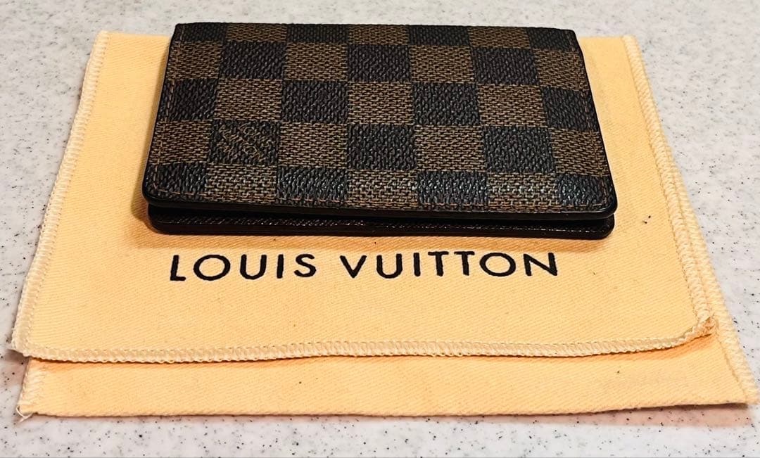 廃盤 ルイヴィトン LouisVuitton ダミエ名刺入れ N61721 美品