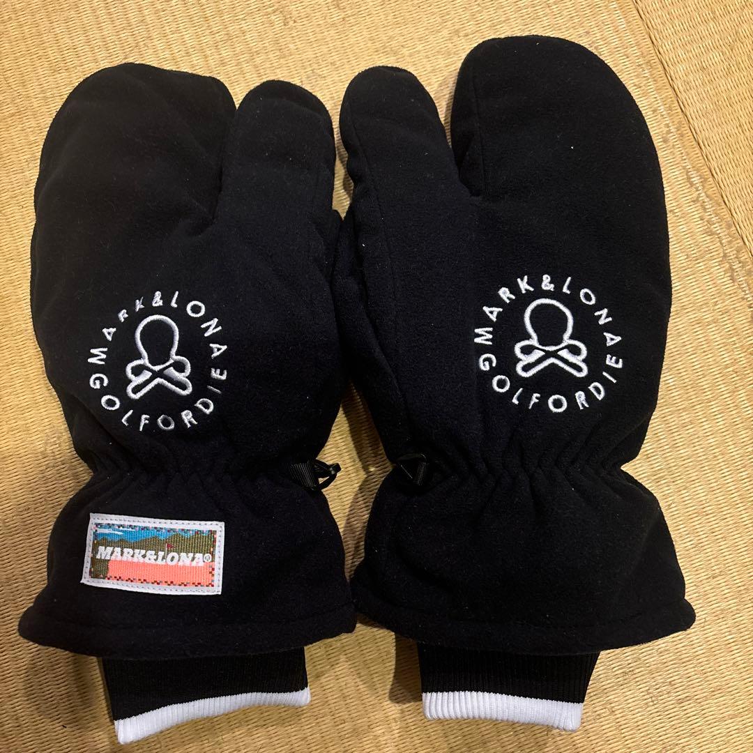 【冬なので】MARK&LONA ゴルフ用ミトン 黒
