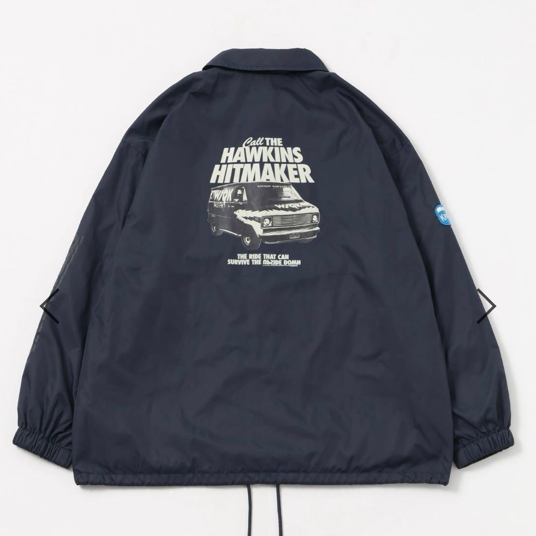 金曜日まで【ニコアンド✗﻿ストレンジャーシングス】コーチジャケット ネイビー