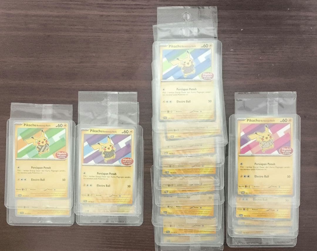 バティックシャツを着たピカチュウ PIKACHU BATIK 16枚セット