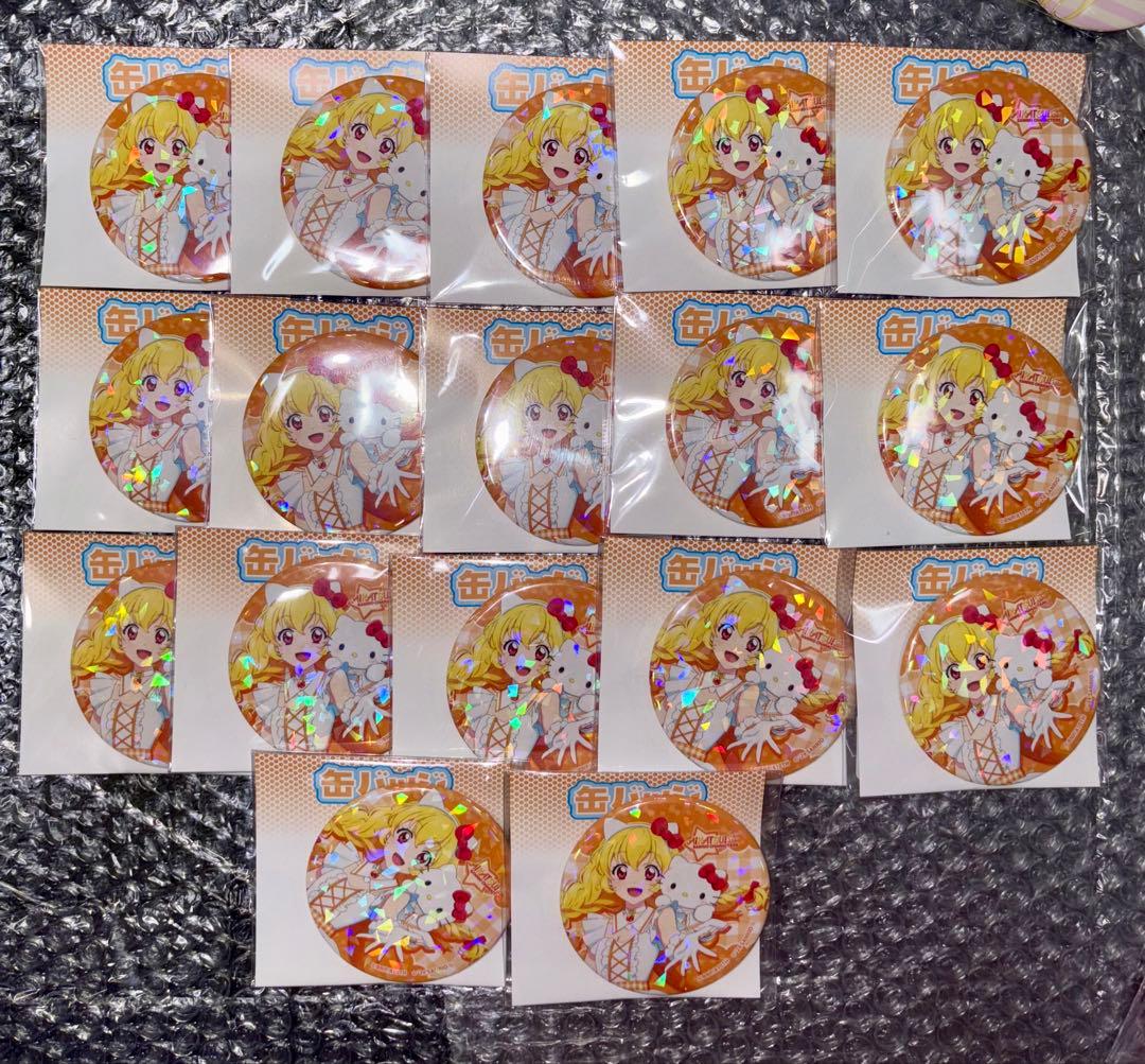 アイカツ 星宮いちご サンリオ 缶バッジ 17個セット アイカツ！×サンリオキャラクターズ」コラボ第2弾のPOP UP SHOPが開催