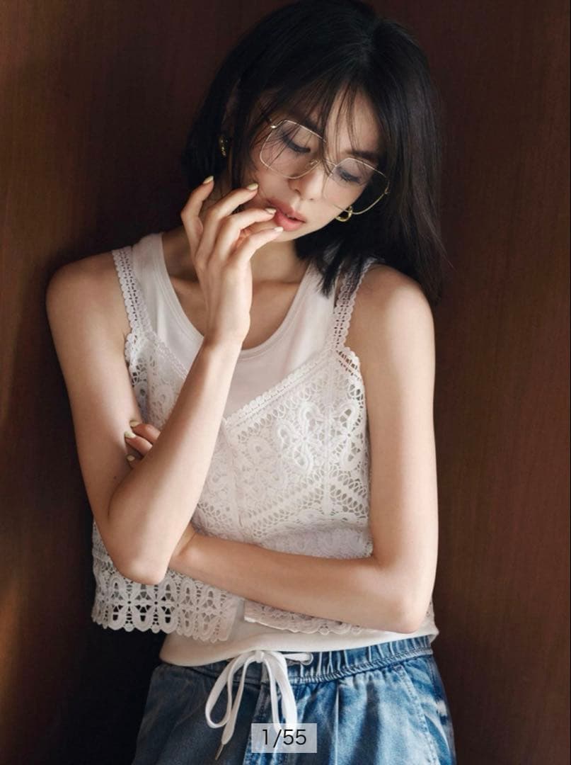 新品 Arpege story アルページュストーリー クロシェレースキャミ