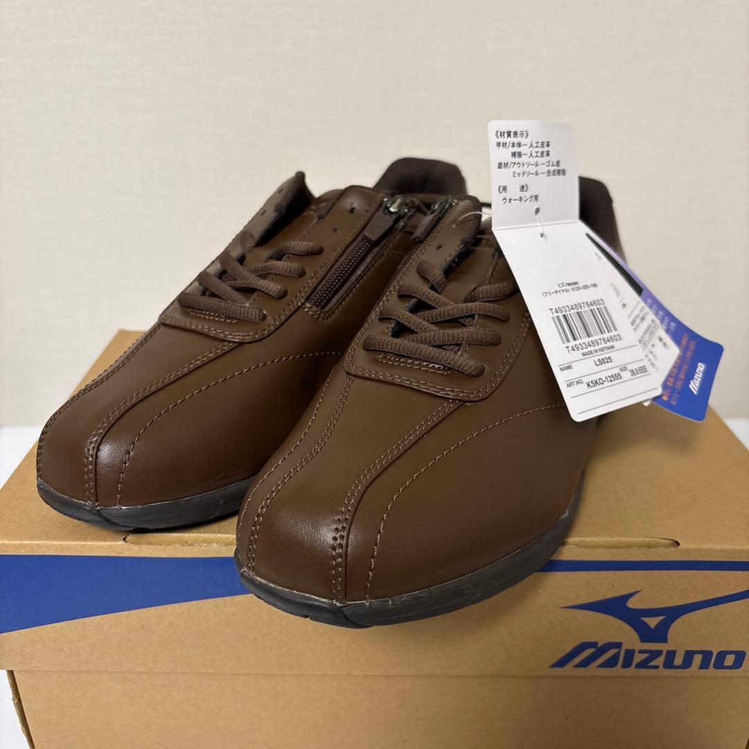 Mizuno ジッパー付きスニーカー ブラウン・ブラック
