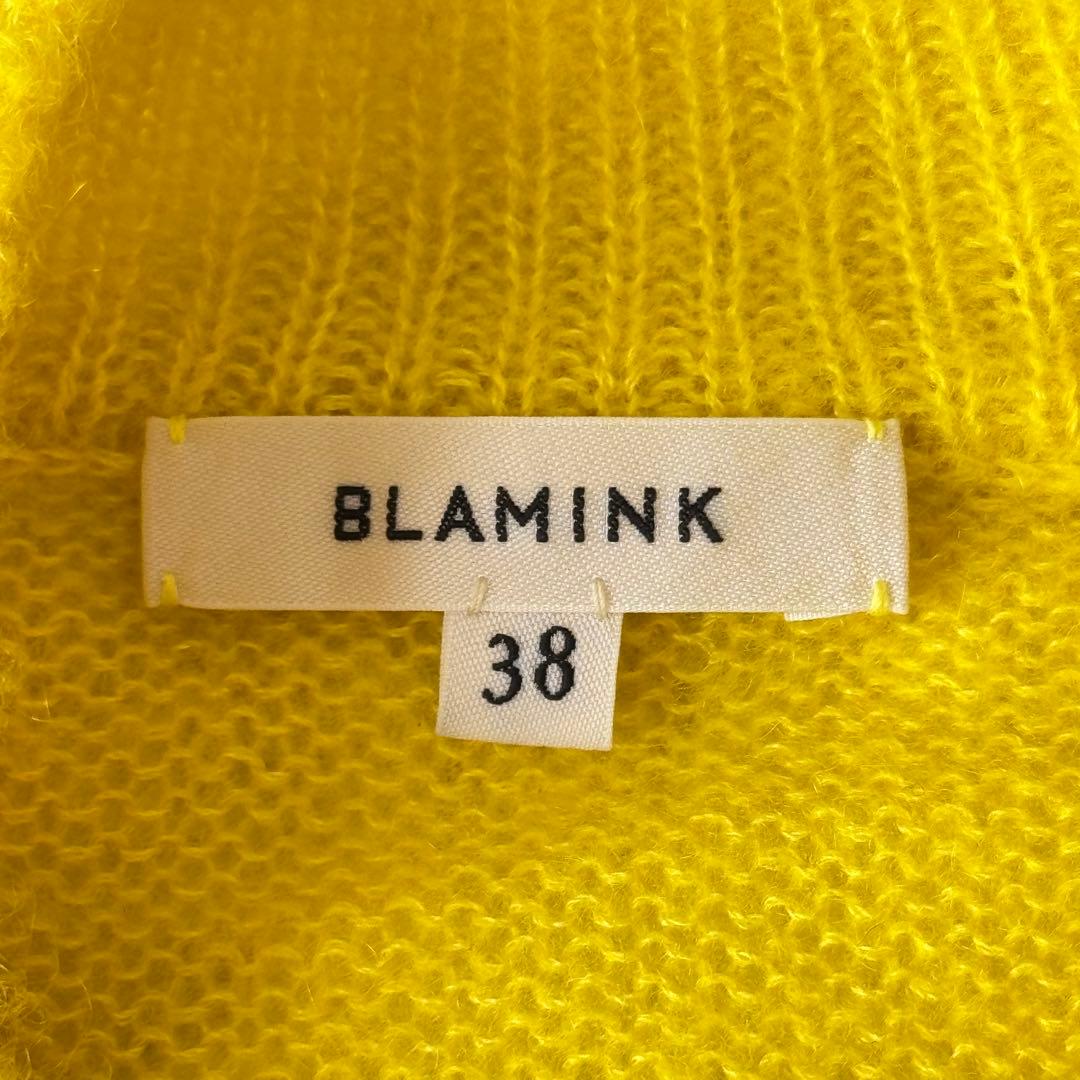 BLAMINK ブラミンク シルク カシミヤ クルーネック ニット イエロー
