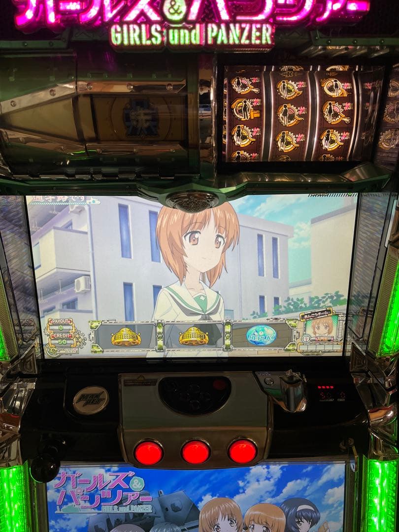 パチスロ実機　初代ガールズ&パンツァー　上部ユニットのみ Yahoo!オークション -「ガールズ&パンツァー」(パチスロ実機