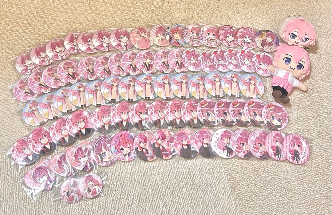 すとぷり さとみ 缶バッジ 77点 ぬいぐるみ セット すとぷり さとみくん ぬいぐるみ まとめ売り - メルカリ