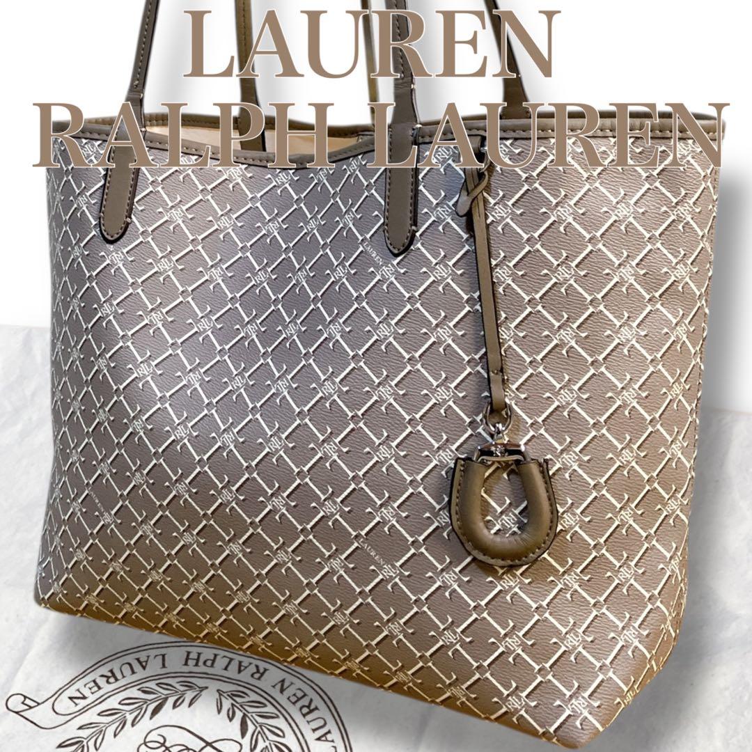 ローレンラルフローレン A4収納可 肩掛け可 大容量 トートバッグ グレー