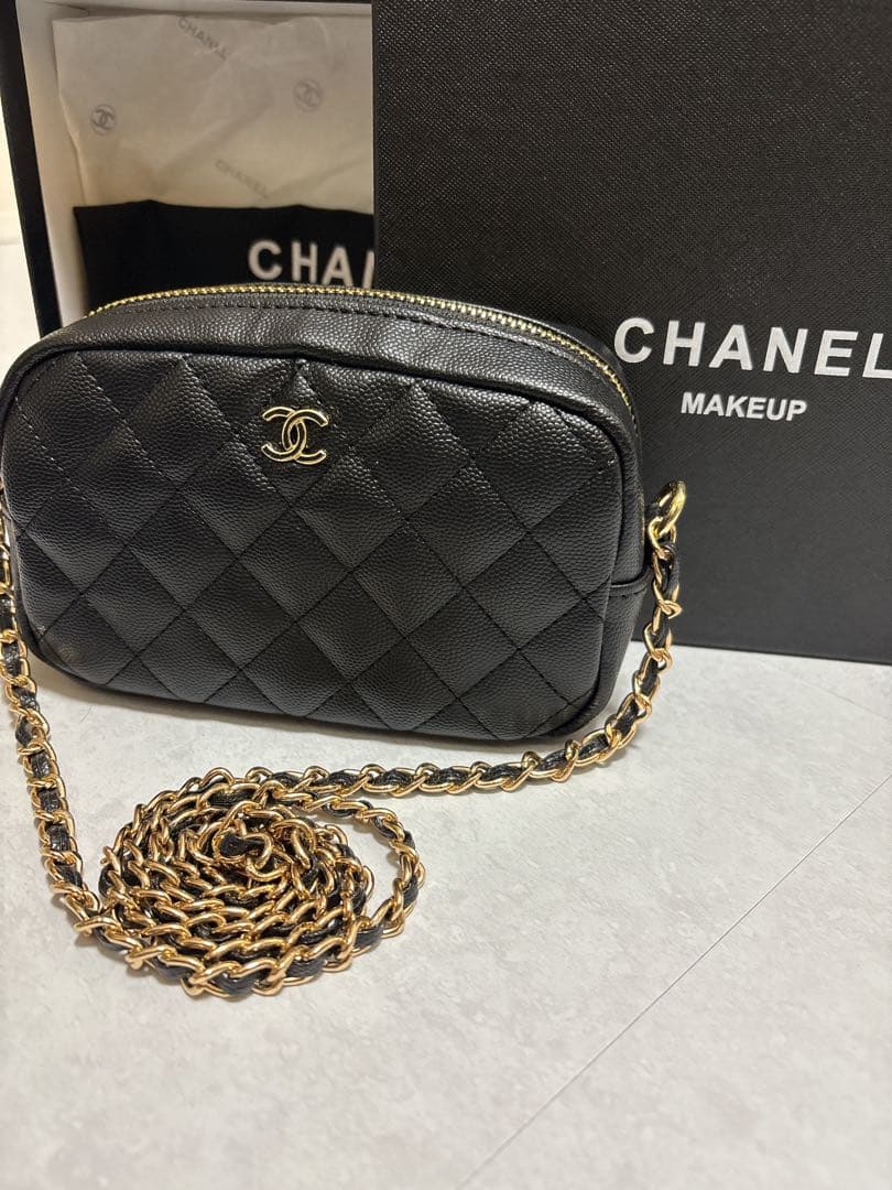CHANEL VIPノベルティー キャビアスキンショルダーバッグ シャネル CHANEL ノベルティ ショルダーバッグ VIPギフト ミニバッグ