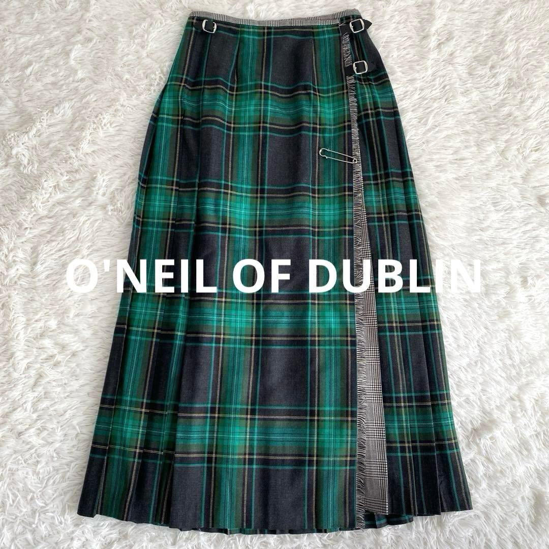 Kiui　極美品☆オニール オブ ダブリン☆プリーツ ロングキルトスカート