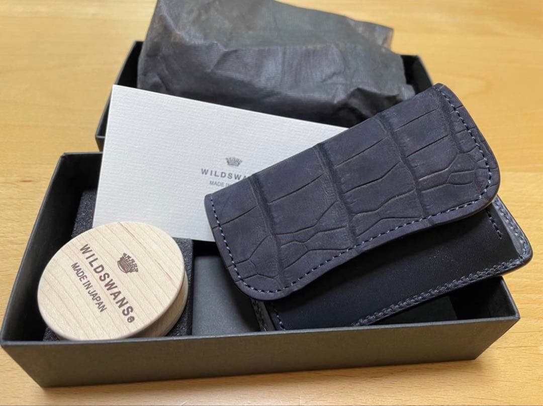 希少　ワイルドスワンズ　タング　ヌバッククロコ　ネイビー 限定品】ワイルドスワンズ タング クロコ ヌバックポロサス ネイビー