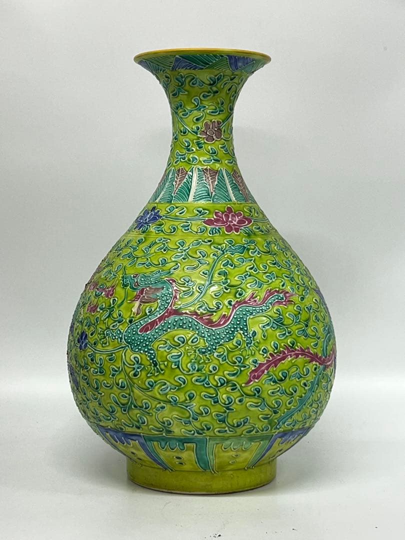 【整理品】極上 清時代龍鳳紋花瓶 /西す—43 整理品】極上 清時代龍鳳紋花瓶 /西す—43 整理品】極上 清時代龍鳳紋