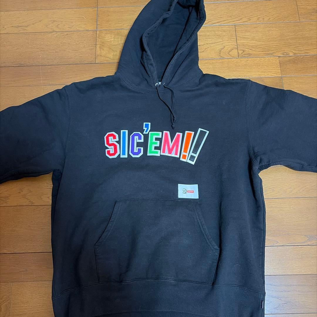 ぴ*ん様 SIC'EM!! ブラックパーカー 2021年モデル Supreme×