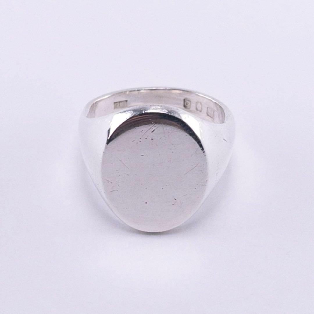 英国 60s ヴィンテージ シルバー925 10g シグネット リング 21号 英国製 GC 925シルバー ヴィンテージ シグネット リング 21号 - メルカリ