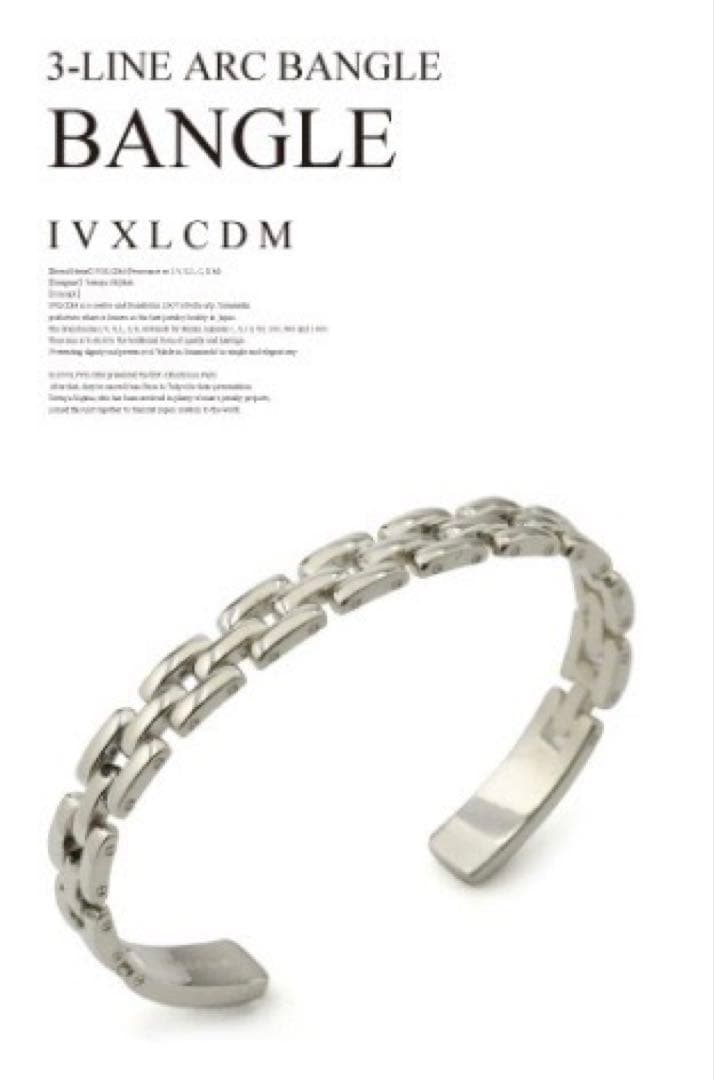 アクセサリー IVXLCDM 3-LINE ARC BANGLE