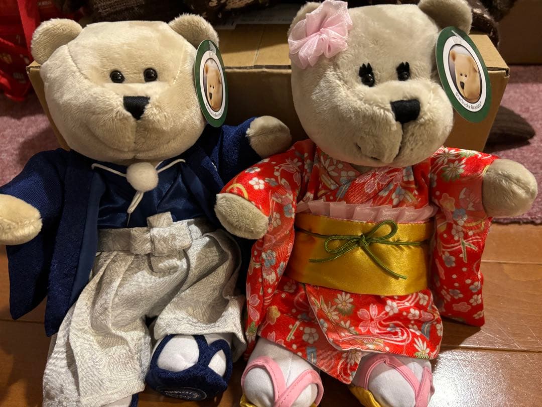 ✴︎京都バージョン✴︎スターバックス ベアリスタ着物ペア 顔を厳選