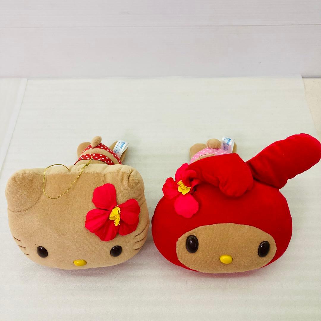 【2種セット★激レア】ハローキティ　夏こんがりビッグフェイスクッション　マイメロ