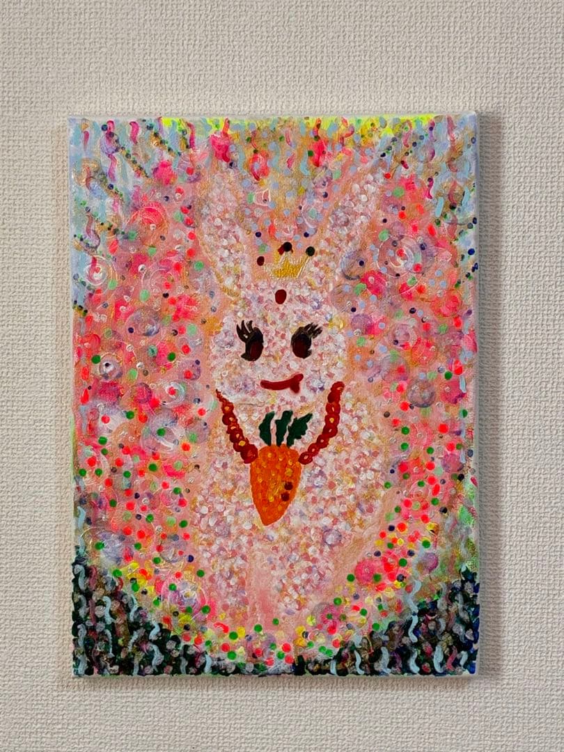 アクリル画　インテリア　カラフル　ウサギ Amazon.co.jp: 絵画 かわいいウサギインテリア 絵画 超リアルな動物