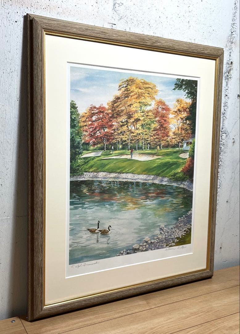 真作保証 ラルフ・ファーマンスキ 「autumn Golf」 リトグラフ 良品