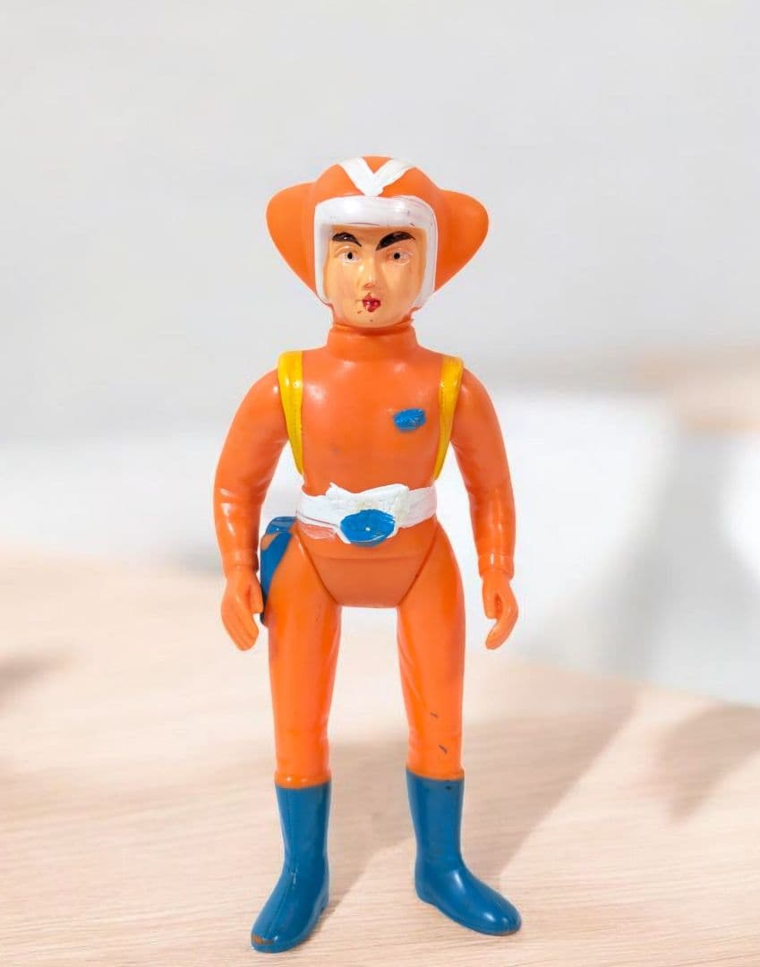 ブルマァク　トリプルファイター　SAT隊員（約15㌢）当時物　ソフビ トリプルファイター SAT女性隊員 ソフビ ブルマァク 当時物 昭和レトロ