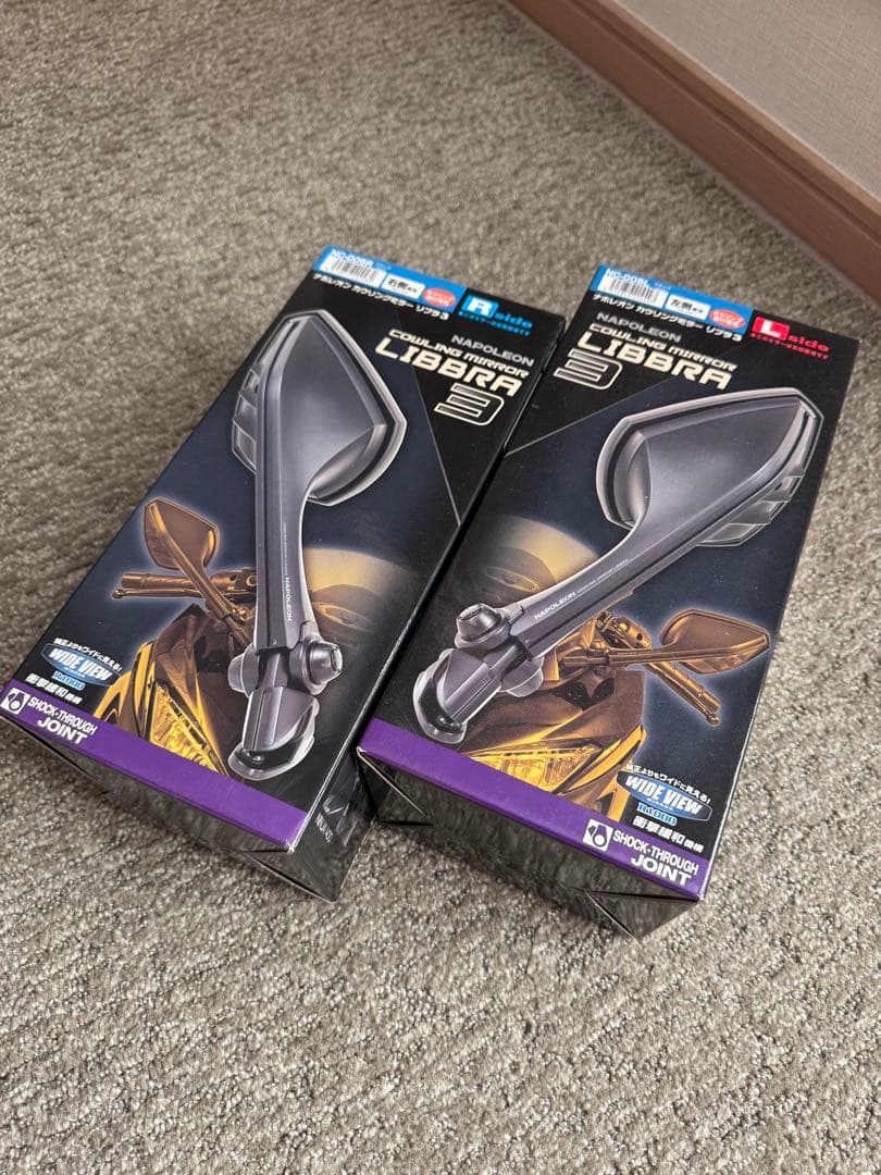 新品未使用　ナポレオンミラー　LIBBRA 3 リブラ　左右セット　適合多数 TANAX（タナックス） バイクミラー ナポレオン カウリングミラー