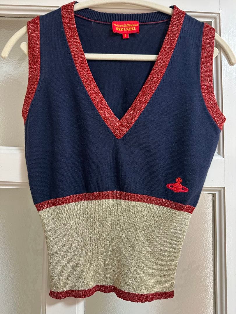 Vivienne Westwood ニットベスト オーブ刺繍 Vivienne Westwood ニットベスト オーブ刺繍 ヴィヴィアンウエスト