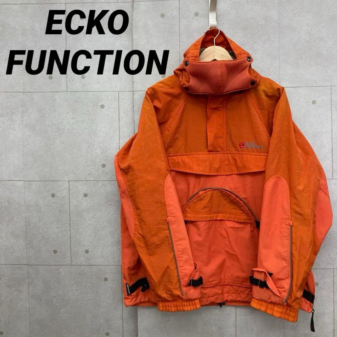 ECKO FUNCTION アノラックパーカー 90' y2k L オレンジ Ecko Function 00s Orange Masked Cargo Anorak – HUIBEN