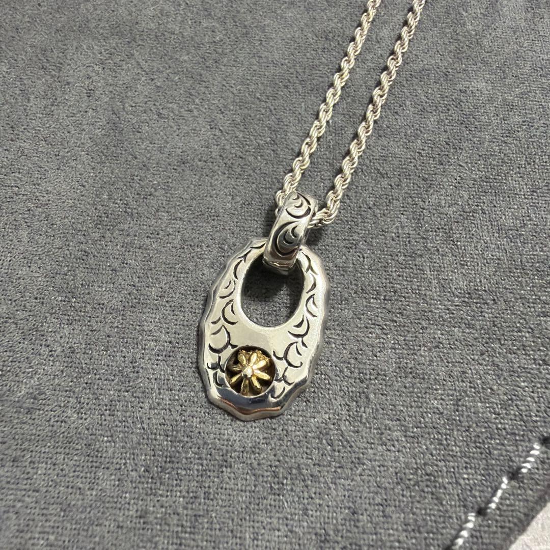 ヴィンテージ ネイティブネックレス ツイストチェーン シルバー925 メンズ