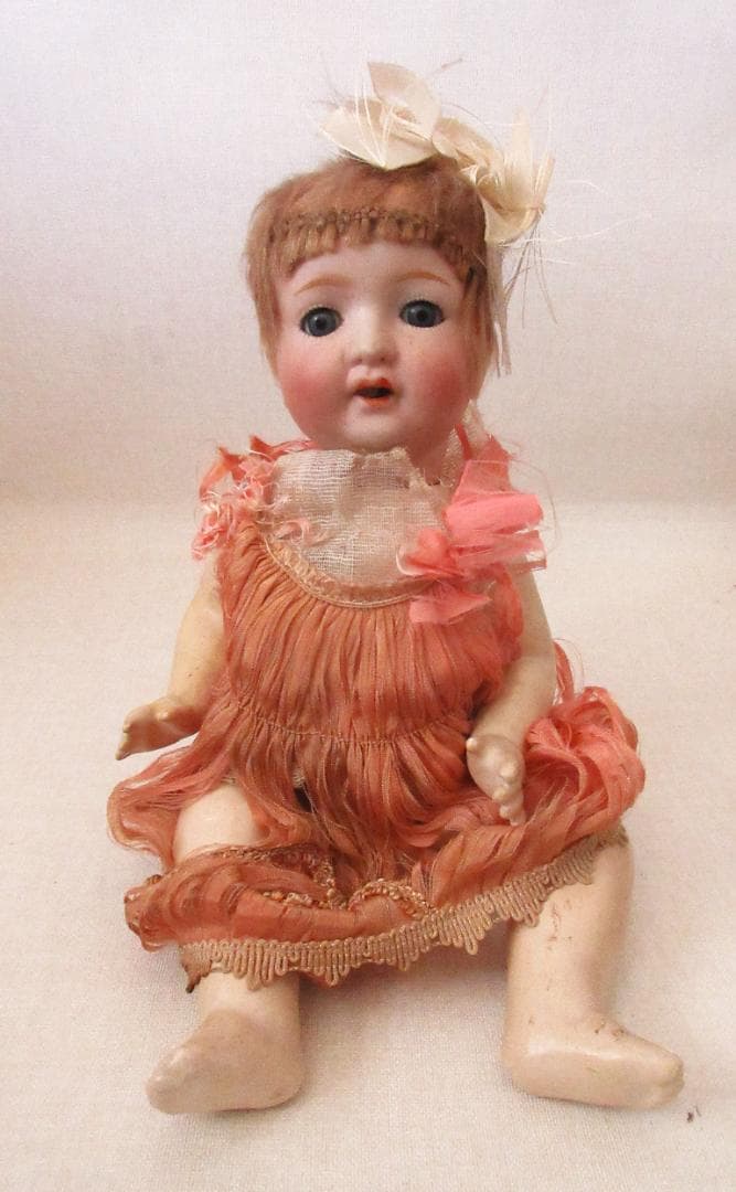 和製ドール Baby Doll Type3 日本製1915年～1926年頃 Vintage Porcelain Japanese Kneeling Baby Doll Girl 12” Green robe