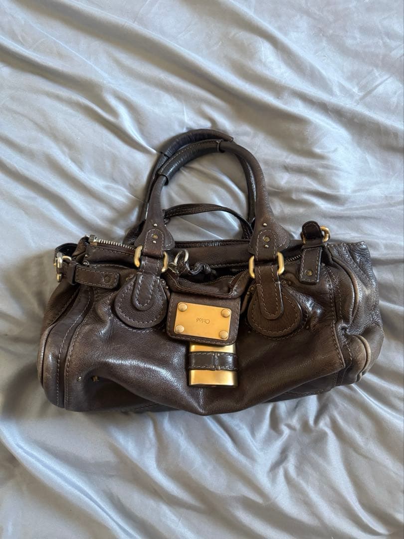 Chloé ブラウンレザー ハンドバッグ