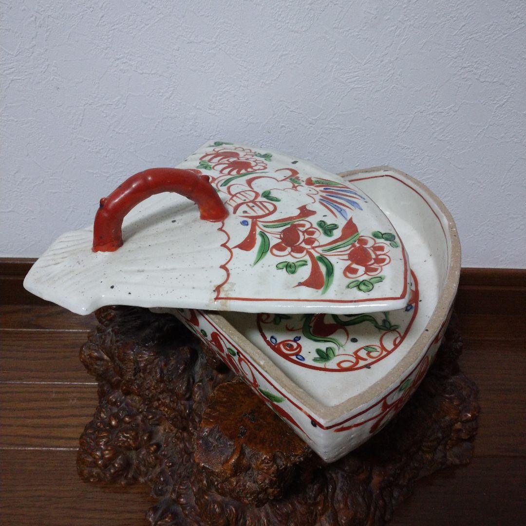 大特価‼️ 最終値下げ‼️ 中垣連次作‼️ 赤絵 扇型 蓋物‼️ 一点物‼️ 🔶SALE🔶岐阜 秀峰窯中垣連次 金彩染赤絵5.5寸反鉢 | MatsuBokkuri