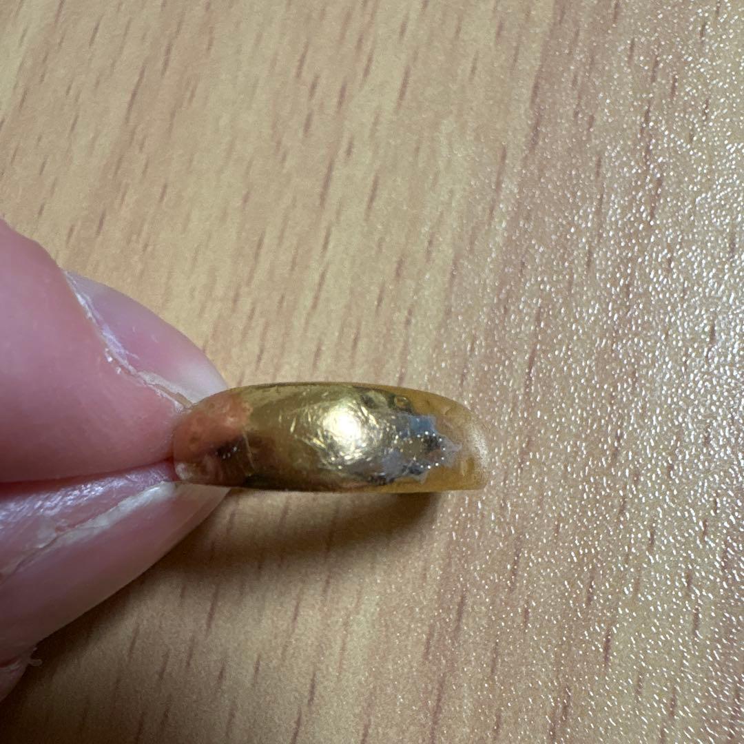 K24 24k 純金 漢字刻印 24金 甲丸リング シンプル