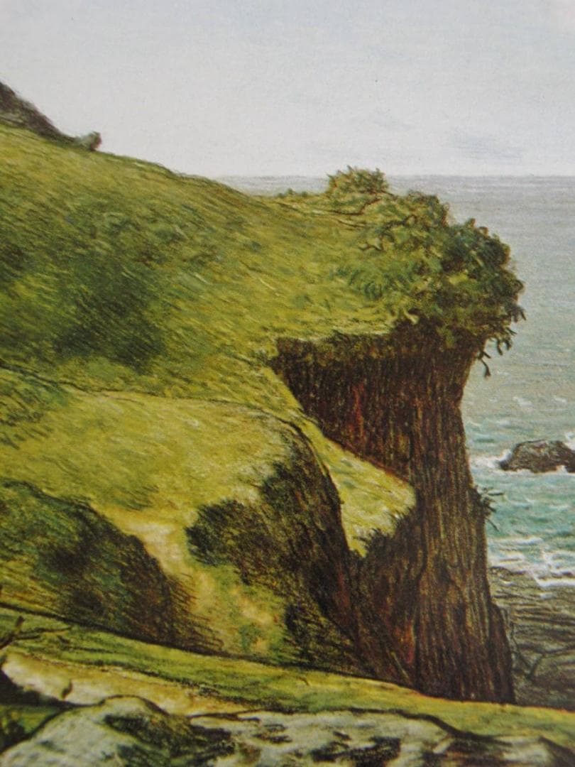 ジャン＝フランソワ・ミレー、【グレヴィルの断崖】、希少な額装用画集