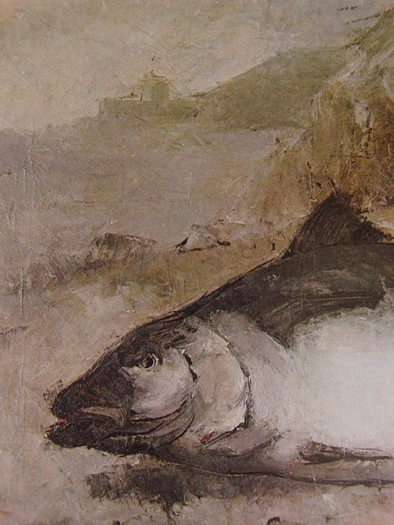 ベルナール・ビュッフェ、【Le poisson】、希少な額装用画集より、厳選