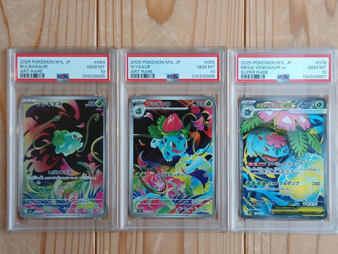 PSA10 3連番 メガフシギバナex SAR フシギソウ フシギダネ フシギダネ フシギソウAR メガフシギバナex SAR PSA10 3連番 - メルカリ